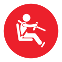 Vehicle icon representing driving instruction services