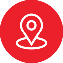Location pin icon for driving school address