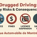 Drugged driving awareness infographic highlighting safety risks
